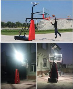 Altezza regolabile all'aperto con luce portatile basket Hoop Stand 10 piedi campo da basket corpo con supporto - Product Image 3
