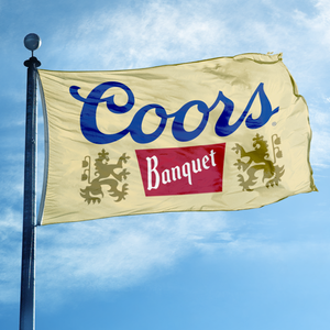 Bandera <span class=keywords><strong>Coors</strong></span> Banquet de 3x5 pies, Doble Cara, para Exteriores, Decoración para Bares, Garajes y Cuartos de Hombre, OEM ODM - Product Image 1