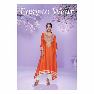 Elegante y Moderno Conjunto de Kurti Reversible de Rayón Sin Arrugas para Mujer con Pantalón y Dupatta, Venta al por Mayor, Servicios OEM ODM Disponibles, Étnico para Fiestas - Product Image 1