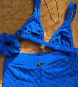 Pantalones cortos <span class=keywords><strong>Palma</strong></span> en Cobalto Toalla texturizada exterior mientras está en el interior Material suave - Product Image 2