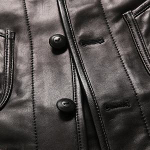 Wholesale Vests for <strong>Men</strong> Stylish Genuine Leather Streetwear Utility <strong>Gilet</strong> With Pocket Plus Size 100% Natural <strong>Sheepskin</strong> Jacket - Product Image 4