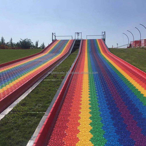 Parc d'attractions extérieur en plastique coloré Challenge Adventure Kid's Play Rides Games Adult Dry Snow Rainbow Slide - Product Image 2