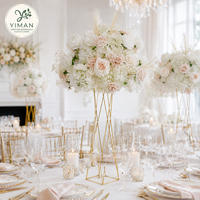 YM Bestseller Weiße Seidenblumen-Arrangements Handgefertigte Künstliche Seidenrosen Hochzeitsblumen Ballkleid-Tischdekoration für Hochzeiten