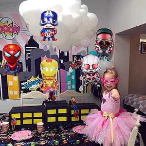 Ballons en Mylar pour Fête d'Anniversaire <span class=keywords><strong>Super</strong></span>-Héros, Décorations pour Baby Shower Thème <span class=keywords><strong>Super</strong></span>-Héros, Accessoires pour Fond de Fête Thème Enfant - Product Image 6
