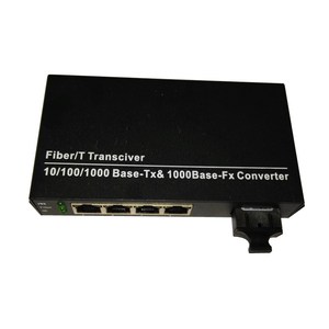 96W 100Mbps CCTV in <span class=keywords><strong>fibra</strong></span> <span class=keywords><strong>ottica</strong></span> 4 porte PoE con connettore SC per sistemi di videosorveglianza ad alta velocità - Product Image 3