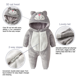 TONWHAR 3D dibujos animados niños Halloween Onesie bebé mono con cierre <span class=keywords><strong>de</strong></span> cremallera Tigre gato <span class=keywords><strong>pollito</strong></span> <span class=keywords><strong>disfraz</strong></span> - Product Image 2