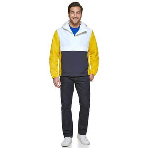 New Wholesale Custom Canvas Nylon Windbreaker Jacket Men Breathable Plus Size Hooded Vintage 220g Plain Dyed 2026 - Product Image 1