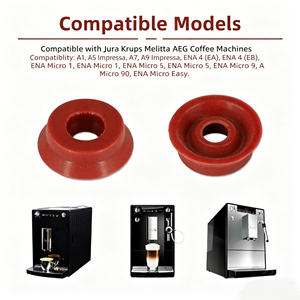 Anillo de Sellado de Silicona Roja para Cafetera, Junta de Repuesto Compatible con Cafeteras Automáticas Jura, Krups, Melitta, AEG - Product Image 3