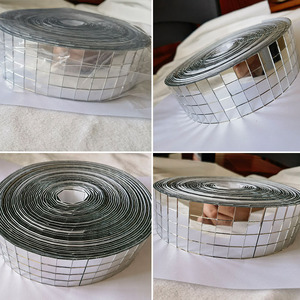 Tự làm dính Màu Đỏ Gương thủy tinh Gạch Mosaic 5x5mm 10x10mm màu gương pha lê thủy tinh Gạch Mosaic Thủy Tinh óng ánh Gạch Mosaic Thủy Tinh - Product Image 4