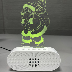 <span class=keywords><strong>2022</strong></span> nouveau modèle 3D LED veilleuse Base RGB 7 couleurs changeantes avec la carte TF de haut-parleur de musique - Product Image 2
