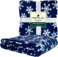 Couverture en flanelle de Noël de qualité supérieure, motif flocon de neige, douce, respirante, chaude et confortable, pour la détente quotidienne et l'utilisation toute l'année