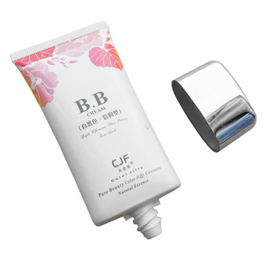 Tubos de plástico de lujo planos ovalados personalizados de 30ml y 50ml, embalaje de limpiador Facila blanco y negro para crema, cosméticos, lavado de cara - Product Image 5