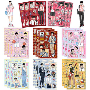 8 collages de personnages de dessins animés coréens originaux par paquet, avec des coques de téléphone très esthétiques pour filles et des autocollants Guka. - Product Image 4