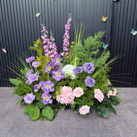 Spring Forest Series Hochzeits blumen läufer Künstliches Grün Blumen hochzeits gang für Eingangs straße Führender Boden Blumen reihe