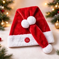 Chapeau de Père Noël Animé, Accessoire de Fête de Noël, Décoration de Tête Festive