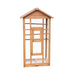 Cage à lapins en bois écologique d'extérieur à 2 niveaux, maison de reproduction moderne pour cochon d'Inde et lapin, enclos avec rampe, emballé en boîte - Product Image 6