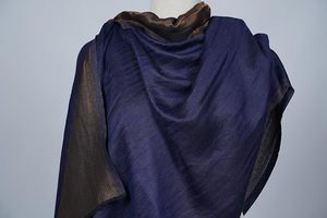 Soft Dual Tone Zari Reversible Stole for Women Designer <b>Shawl</b> <b>Wrap</b> Elegant Lightweight Fashion Accessory for All Seasons - Product Image 6