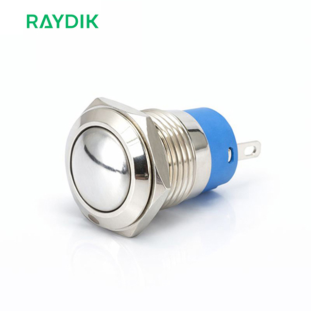 Custom 110V 120V 220V 240V AC Waterproof Stainless Steel Domed Head Metal Push Button Switch