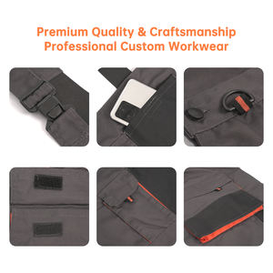 Produttore professionale stampato Logo cotone Multi-tasca tuta stampa abbigliamento da lavoro uniforme lavoro camicia Hi Vis - Product Image 5