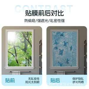Creation Of Time And Space Window Privacy Film Pvc Opaque Sunshade For Bedroom Bathroom Doors And Windows Insect Resistant - Product Image 3