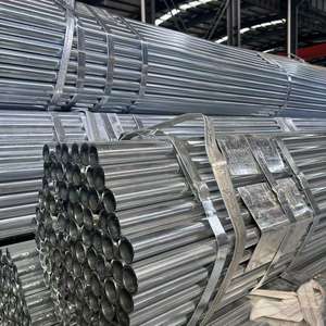 Tuyau en acier galvanisé de haute qualité Astm A36 1,5 pouce Bs1139 En39 48,3 mm 38 mm de diamètre extérieur, tuyau d'échafaudage galvanisé - Product Image 5