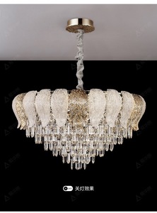 Hiện đại sang trọng <span class=keywords><strong>Led</strong></span> vàng Đèn Chùm Pha lê treo đèn Mặt dây chuyền cho phòng khách phòng ngủ khách sạn-Kích thước trung - Product Image 2