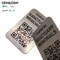 Etiqueta de Aleación de Aluminio 5052 6061 de Alta Resistencia, Adhesivo Industrial, Código QR Conmemorativo Grabado con Láser Personalizado