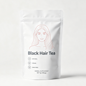 Té de Hierbas para el Cabello Negro, Suplemento Herbal, 5g, 20 Bolsitas, Natural, Vegano, Sin OMG - Product Image 1
