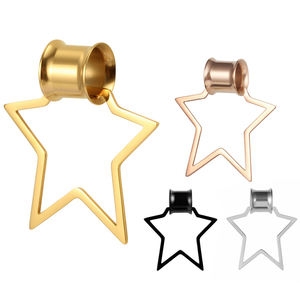 Poids d'<span class=keywords><strong>oreille</strong></span> en acier inoxydable 316L plaqué PVD Evorte, opale, plug et tunnel, pour piercing corporel unisexe - Product Image 1