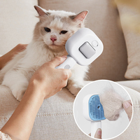 Brosse de toilettage pour animaux de compagnie en silicone et plastique, rechargeable, pour chats et chiens, utilisation à domicile