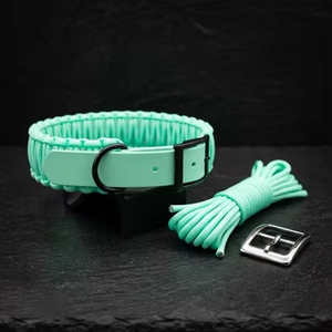Luxury Waterproof <strong>Dog</strong> Collar and Leash Set Smell Proof PVC Coated Webbing Braided Paracord Pet Collar Leash Sets for Large <strong>Dogs</strong> - Product Image 6