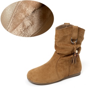 Bottines à lacets pour femmes, style occidental, nouvelle collection automne/hiver, en cuir véritable - Product Image 1