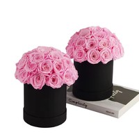 Rose éternelle de luxe en tube – Cadeau Saint-Valentin, arrangements floraux pour mariage, décoration de centre de table pour événements romantiques