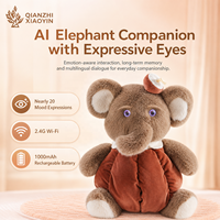 Boneka Gajah AI 2.4G WiFi 20 Ekspresi Suasana Hati LED 6 Bahasa Kloning Suara Memori Jangka Panjang Pembelajaran Bercerita