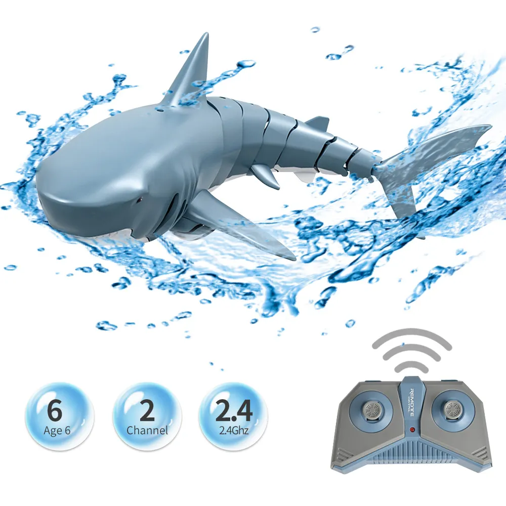 Mini RC balıkçılık botu köpekbalığı uzaktan kumanda oyuncak sualtı RC kumandalı olta atıcı tekne elektrikli yarış teknesi radyo uzaktan kumanda sürat teknesi hediye