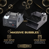 Machine à fumée et bulles LED 1500W à double roue, générateur de brouillard pour scène DJ, équipement de fête et d'événement avec contrôle DMX