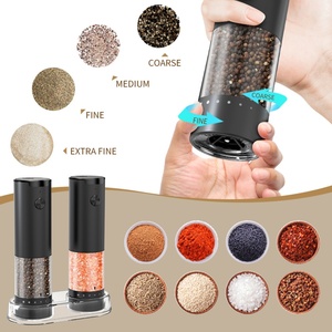 Molino de Especias Eléctrico Cliton Kelitong Personalizado, con Ajuste Externo y Funcionamiento a Pilas, Juego de Molinillos de Sal y Pimienta - Product Image 3