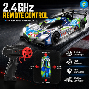 Auto <span class=keywords><strong>de</strong></span> <span class=keywords><strong>Carreras</strong></span> a Control Remoto 2.4G con Luces, Llantas <span class=keywords><strong>de</strong></span> Derrape Reemplazables, Recargable por USB, Vehículo <span class=keywords><strong>de</strong></span> <span class=keywords><strong>Carreras</strong></span> <span class=keywords><strong>de</strong></span> Juguete, Regalo <span class=keywords><strong>de</strong></span> Cumpleaños para Niños y Adolescentes - Product Image 4