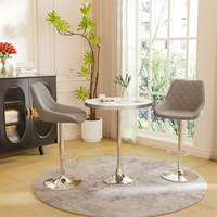 Lot de 2 tabourets de bar modernes Chaise pivotante réglable pour comptoir de cuisine Pub Cafe