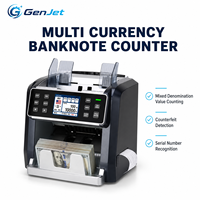 Contador de Billetes Multidivisa Portátil con Pantalla LED, Escáner Dual CIS, 1000 Billetes/Min, Calculadora de Valor por Denominación Mixta