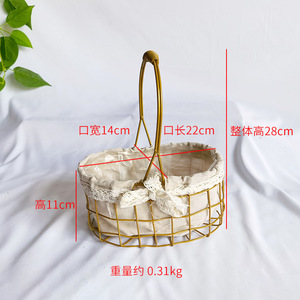 Cestas de Almacenamiento Portátiles de Mimbre Tejido con Borlas, Cesta de Picnic para Flores - Product Image 2