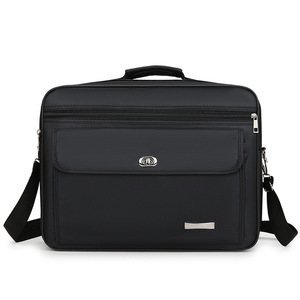 Maletín Portaordenador Portátil Negro de 15 Pulgadas, Impermeable, de Tela Oxford, con Asa de Hombro, para Hombre, Estilo Mensajero - Product Image 3