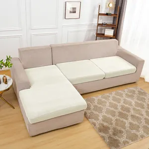 Professionale la fodera per cuscino per divano elasticizzato jacquard in puro colore 210gsm è un set di fodere per cuscini per divani di tipo l europeo e americano