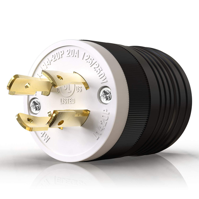 Factory Direct Sale USA NEMA L14-20P 20Amp 125/250V 3 Pole 4 Wire Grounding Locking Plug Twist Lock Adapter Power Plug