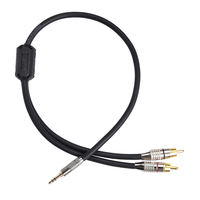 Câble audio 3,5 mm vers double RCA, stéréo TRS vers 2 RCA mâles, cordon répartiteur en Y pour haut-parleur, amplificateur, voiture - Vente en gros usine