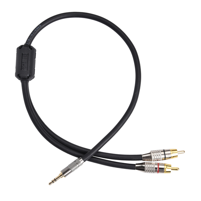 Factory Wholesale 3.5mm to Dual RCA Audio Cable TRS Stereo to 2 RCA Male Y Splitter Cord for Speaker Amplifier Car
