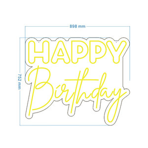Lumière néon LED personnalisable Matt, grande enseigne Joyeux Anniversaire, pour entreprises, fêtes, mariages, décorations de vacances, utilisation intérieure/extérieure, <span class=keywords><strong>parc</strong></span> - Product Image 6