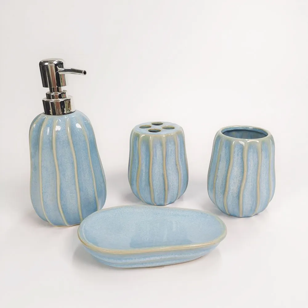 Modern Luxury Bathroom Decor 4 Pcs Set Ceramic Bathroom Accessories for Home Apartment Dormitory