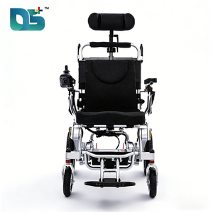 Fauteuil roulant électrique tout-terrain avec cadre entièrement en alliage d'aluminium, inclinable et réglable en hauteur, avec support cervical - Product Image 3