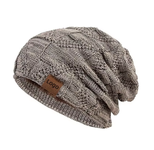 Gorro de punto unisex para invierno, forrado de lana, suave y cálido, gorro de esquí, gorro con visera, disponible en varios colores, de doble capa - Product Image 4